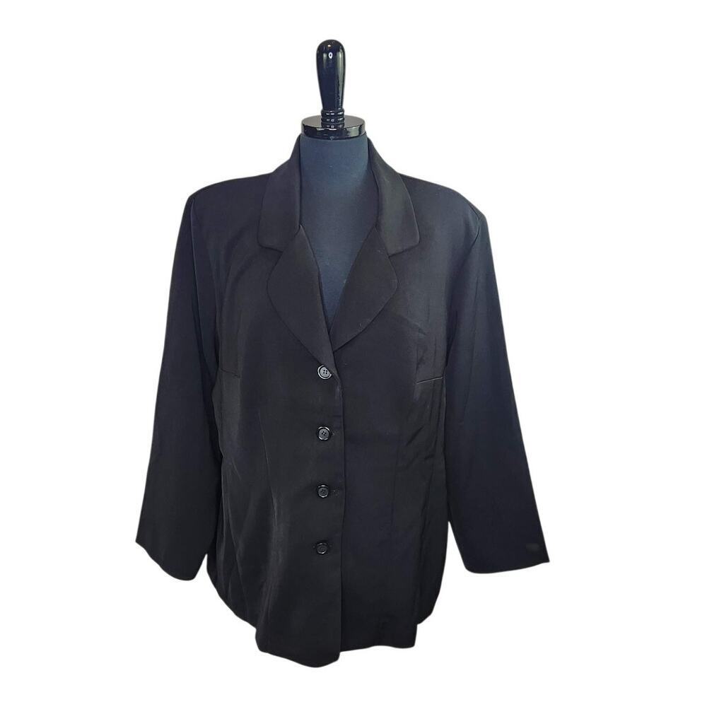 Pierre Cardin Black Blazer Jacket Single Breast Classic Capsule 18W